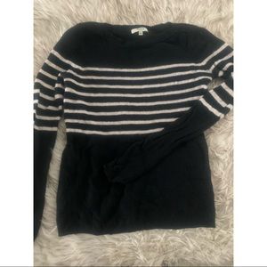 Black/Cream Striped Madewell Sweater